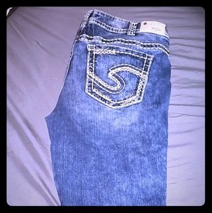 Womans silver jeans